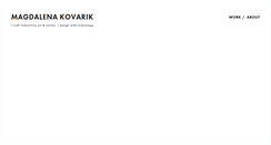 Desktop Screenshot of magdalenakovarik.com