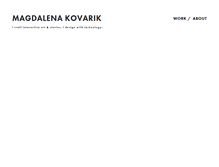 Tablet Screenshot of magdalenakovarik.com